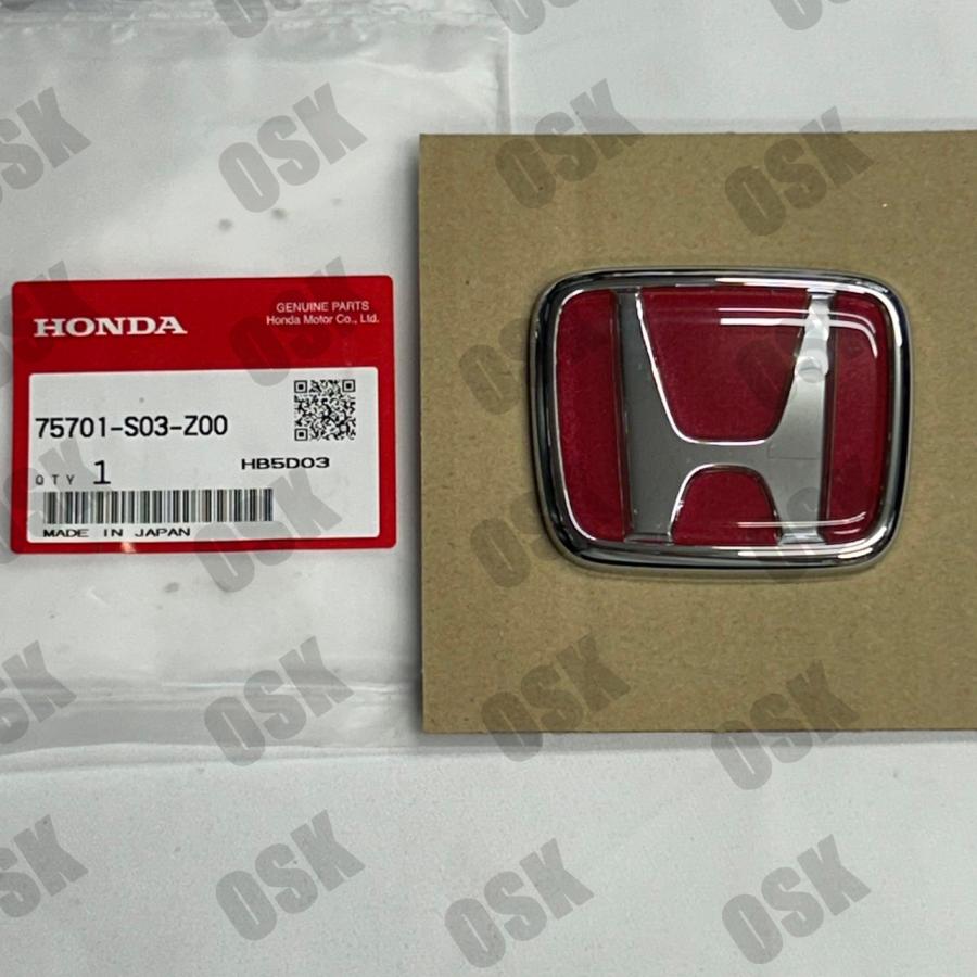 EK9シビック ホンダ純正部品 タイプR 赤エンブレム リヤーセンター