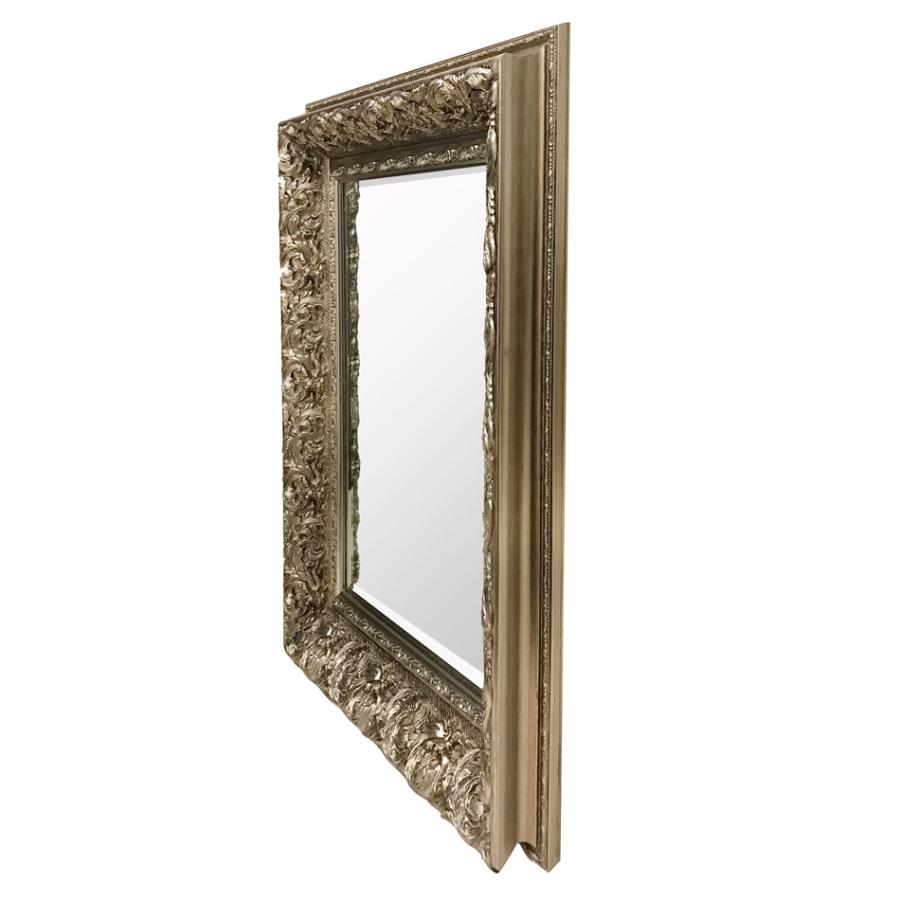 ウォールミラー 壁掛け鏡 アンティーク調 デザインミラー 47×62 長方形