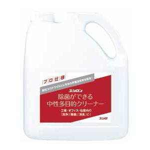 ユシロ化学　除菌ができる中性多目的クリーナー　4L×4本（ポリオキシエチレンアルキルエーテル配合） | 