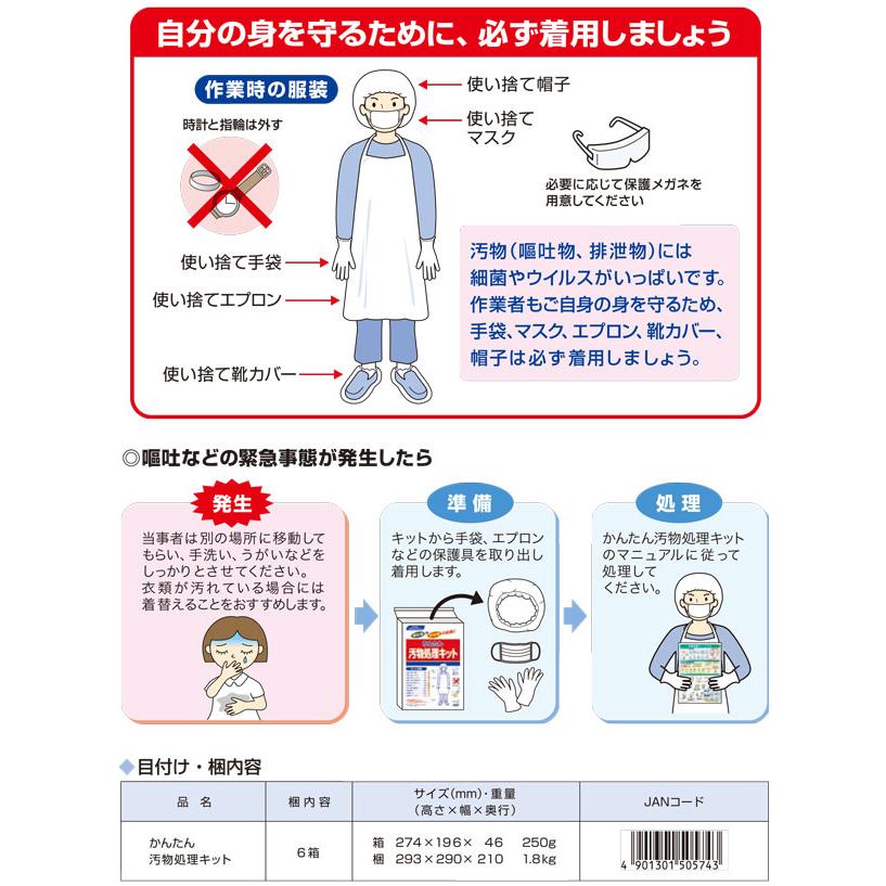 花王 かんたん汚物処理キット 　使い捨てマスク・使い捨てエプロン・使い捨て手袋２双・ 使い捨て帽子　他 |  | 02