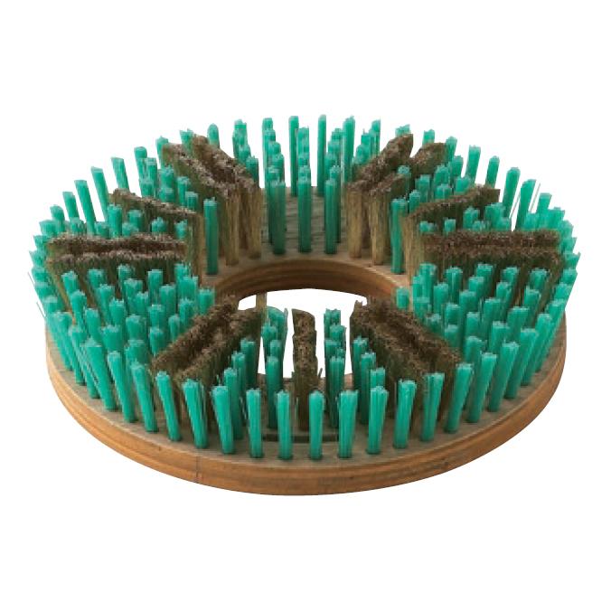 エンボス床面洗浄用 ポリッシャー用ブラシ 真鍮トーロンブラシ 12インチ 14インチ 山崎産業 ポリシャー | 