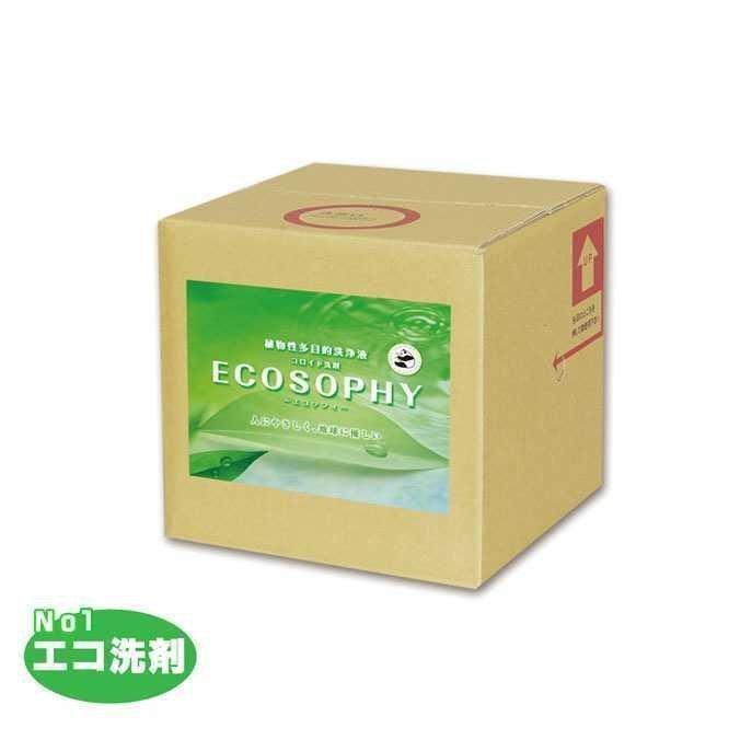 エコ洗剤 エコソフィ コロイド洗剤 濃縮タイプ 20L ノズル付 オフィス レストラン 店舗 商業 病院 | 