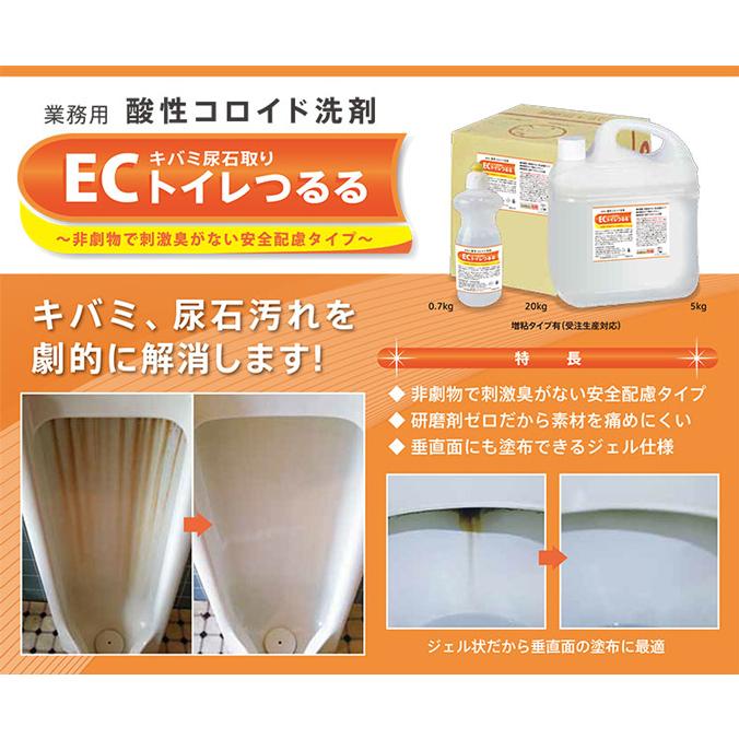 エコソフィ キバミ尿石取り ECトイレつるる キバミ、黒ずみ 尿石取り  0.7kg 5kg 20kg 洗浄剤 洗剤 |  | 01