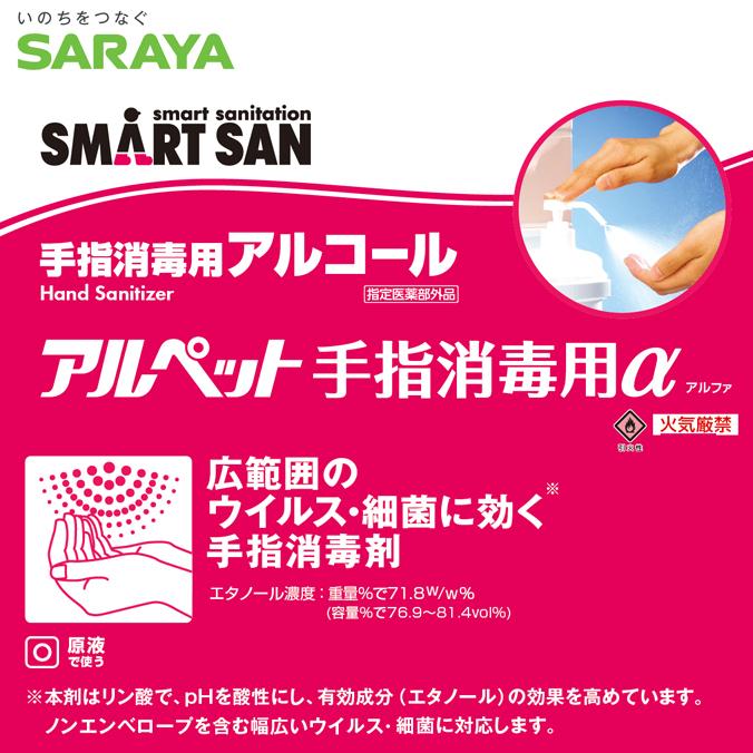 アルコール消毒液 サラヤ 手指消毒剤 アルペット手指消毒用α アルファ 1L 噴射ポンプ付 指定医薬部外品｜osoujishop｜02