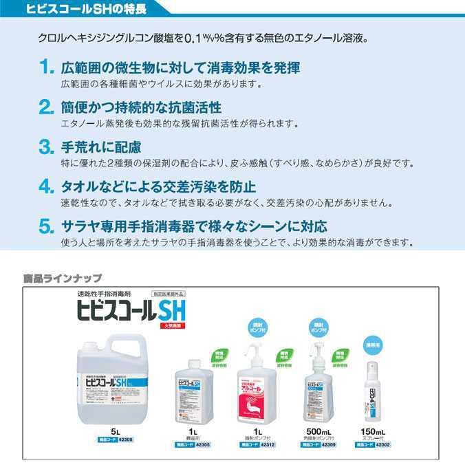 サラヤ 手指消毒剤 まとめ買い インフルエンザ対策なら ヒビスコールＳH １Ｌ×１０本 ポンプ付の画像