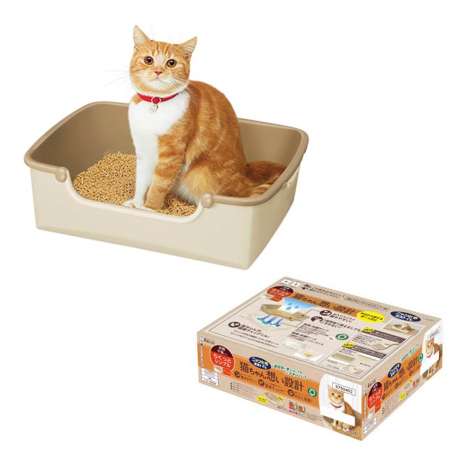 ニャンとも清潔トイレ らくっとシンプル ライトベージュ エステー 猫