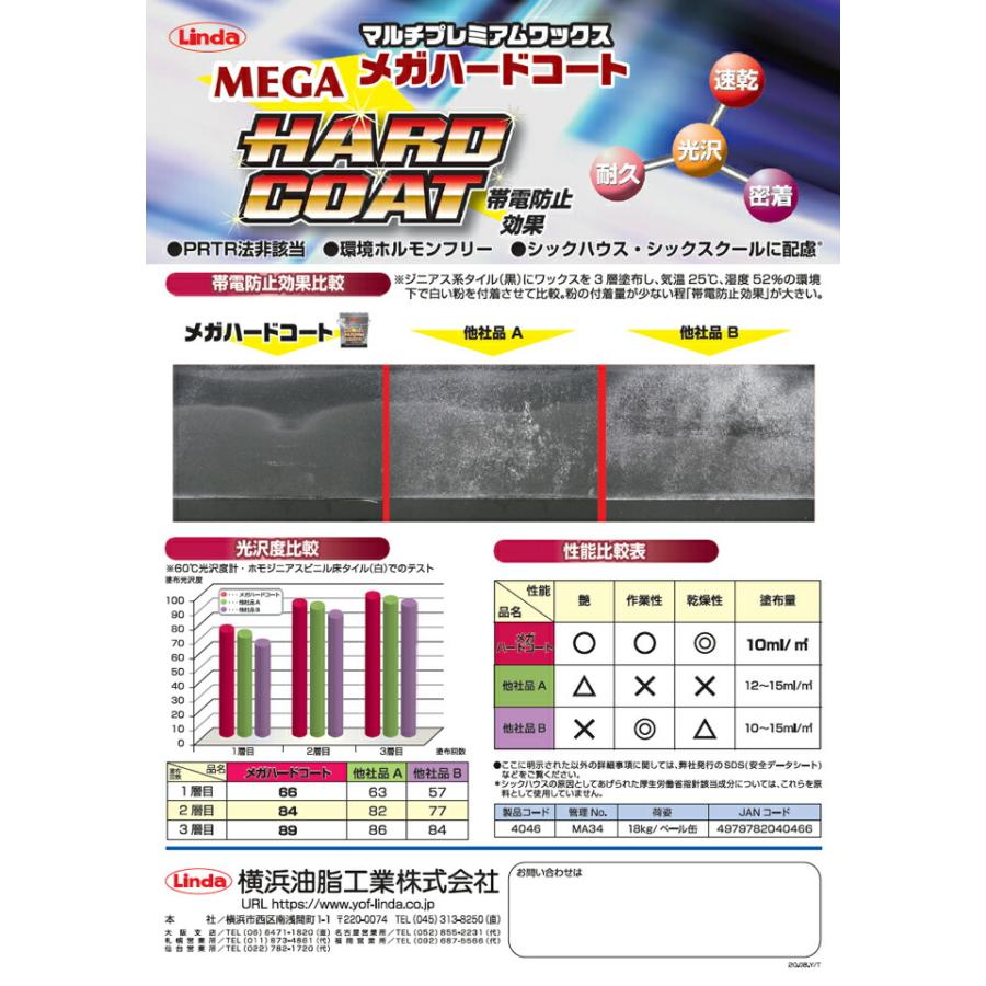 床用ワックス 横浜油脂工業 ワックス メガハードコート 18L |  | 02