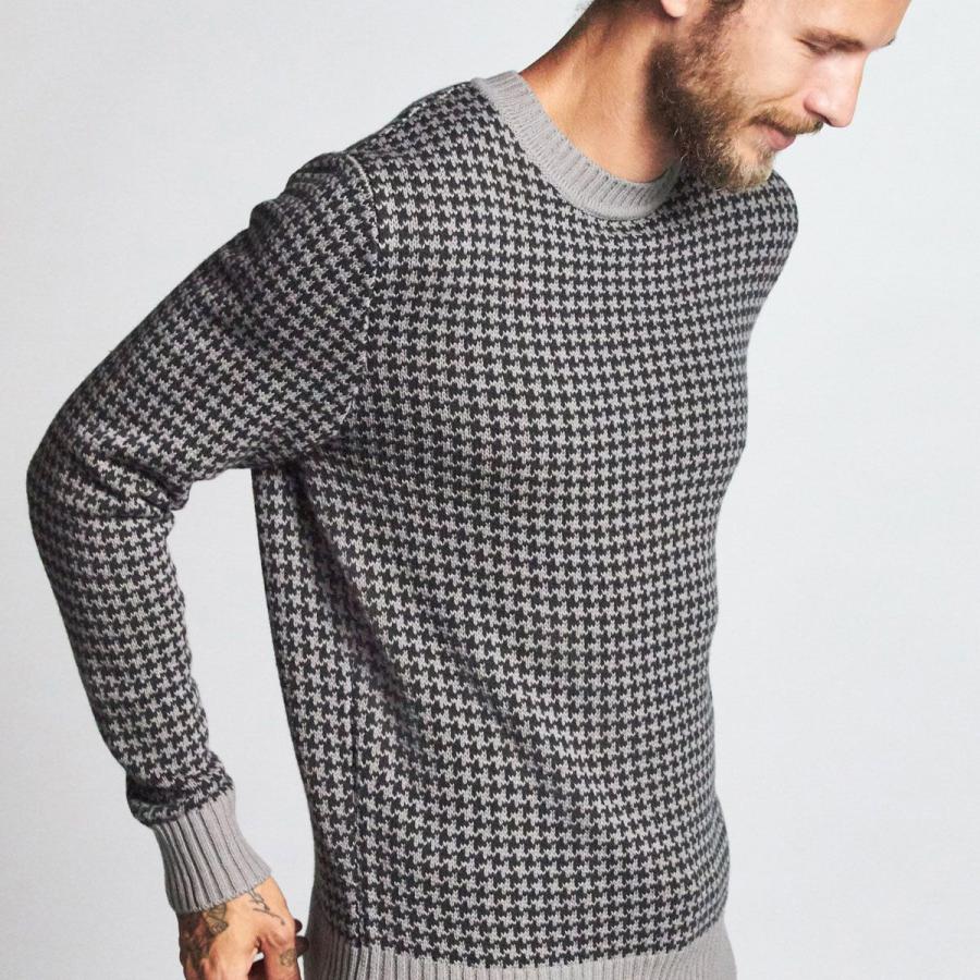 Ginger掲載商品 Brixton Xl L M S グレー 黒 イエロー 柄 長袖 クルーネック 薄手 ウール 秋冬 春 ブランド メンズ トップス 服 ニット Sweater Wes Brixton セーター ブリクストン セーター ニット ブリクストン トップス