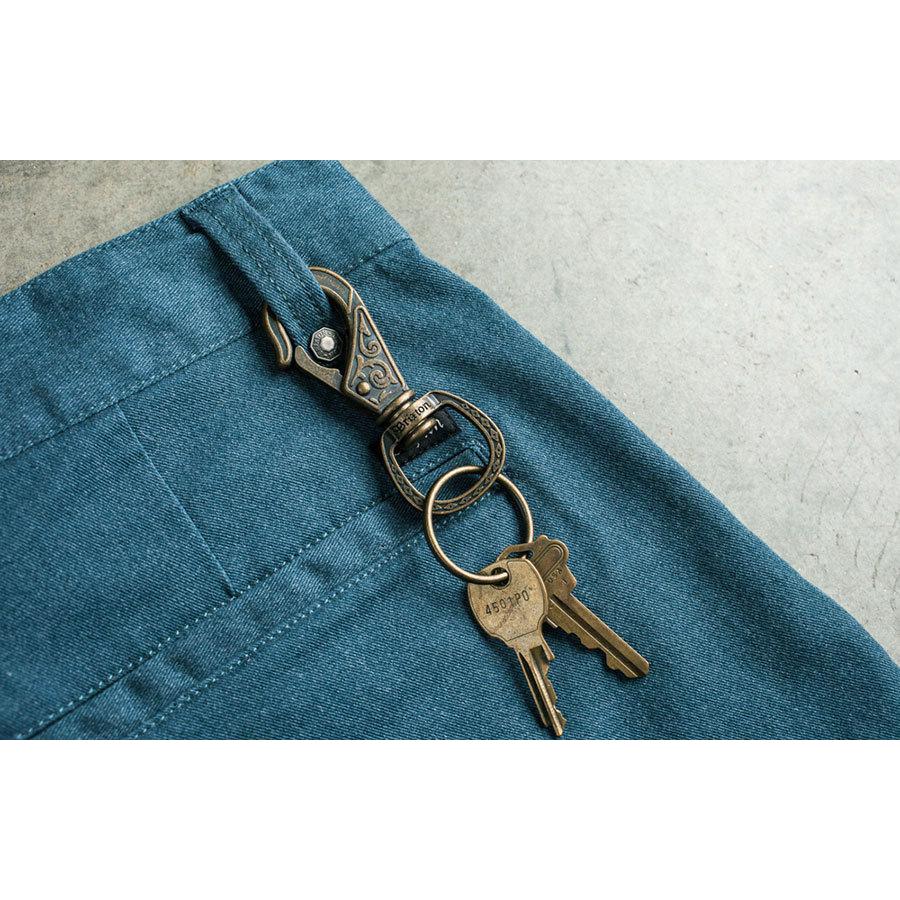 ブリクストン キーチェーン メンズ ブランド カラビナキークリップ キーホルダー おしゃれ 黒 ギフト 正規輸入品 BRIXTON SCROLL KEYCHAIN | BRIXTON | 02