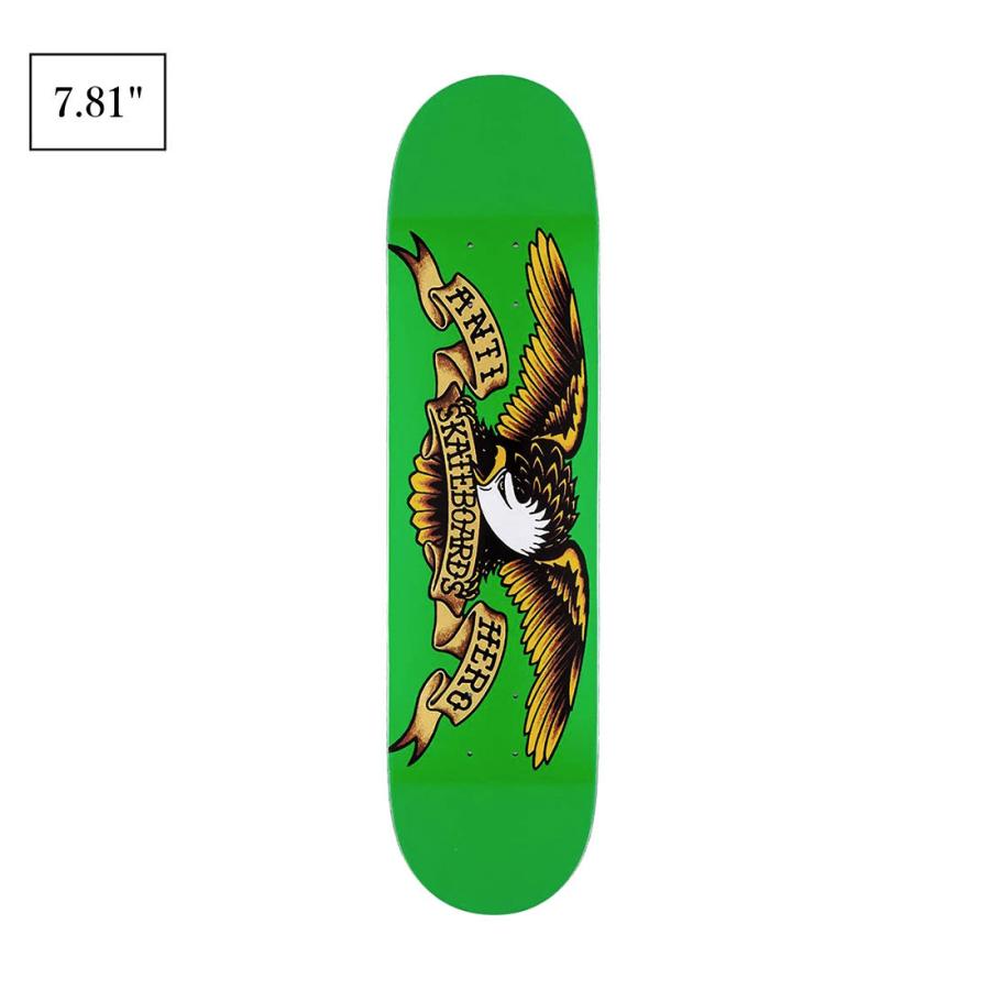【★大感謝セール】 アンタイヒーロー アンタイヒーロー デッキ イーグル グリーン CLASSIC EAGLE 7.81in x 31.3in Green Skateboard Deck