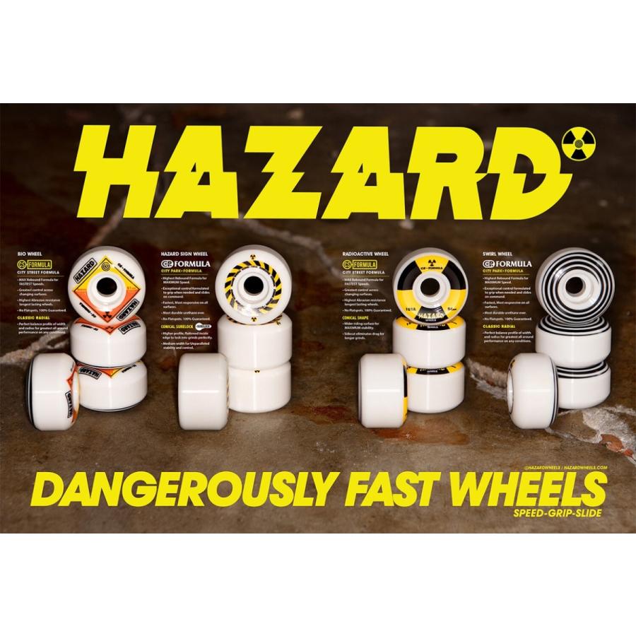 HAZARD WHEELS ハザード ウィール スケートボード スケボー Hazard Swirl CP+: Radial White Wheels 101A｜oss｜08