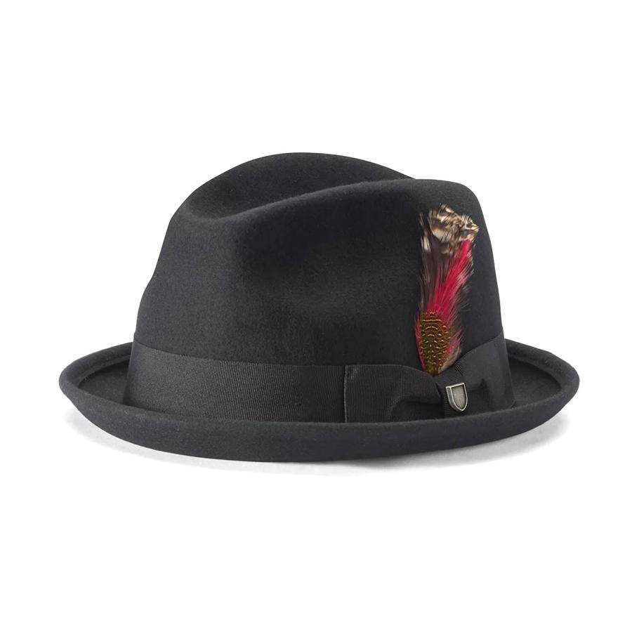 正規輸入品 BRIXTON ブリクストン ハット ゲイン 帽子 メンズ ブランド おしゃれ 黒 中折れハット GAIN FEDORA | BRIXTON