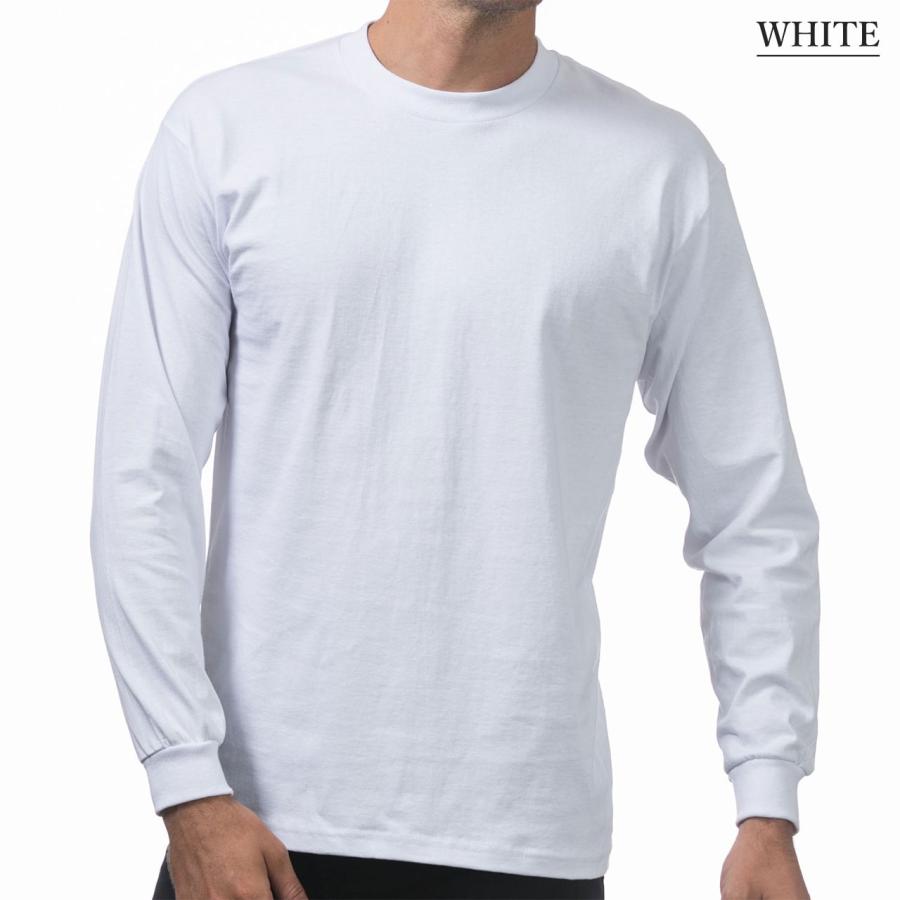 PRO CLUB プロクラブ Heavyweight Cotton Long Sleeve Crew Neck T-Shirt S-2XL ロンT メンズ 厚手 ヘビーウェイト コットン 綿100 長袖 Tシャツ 無地 白 黒 | PRO CLUB | 05