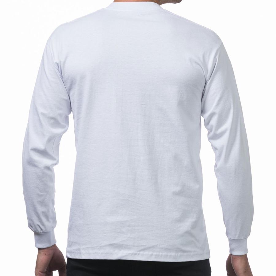 PRO CLUB プロクラブ Heavyweight Cotton Long Sleeve Crew Neck T-Shirt S-2XL ロンT メンズ 厚手 ヘビーウェイト コットン 綿100 長袖 Tシャツ 無地 白 黒 | PRO CLUB | 06
