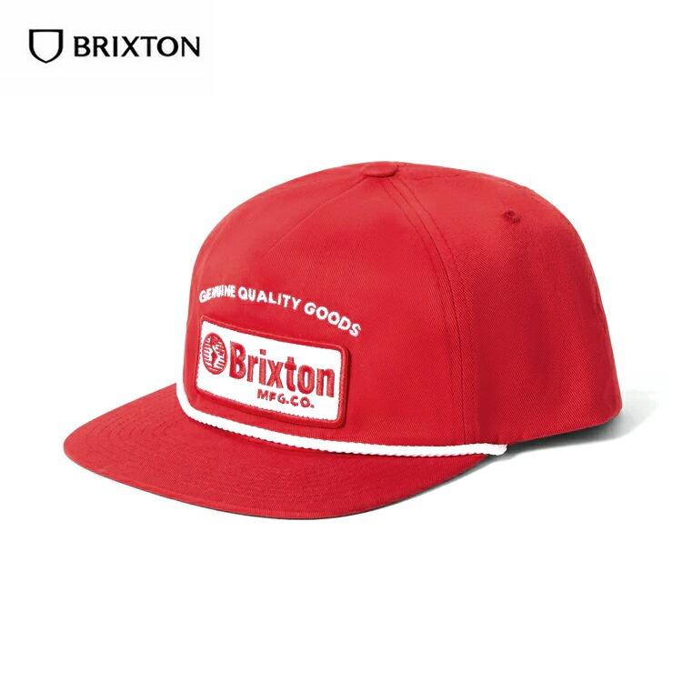 BRIXTON ブリクストン TRADESMAN MP SNPK キャップ メンズ ブランド スナップバック ストリート スケートボード おしゃれ レッド 赤 平つば | BRIXTON