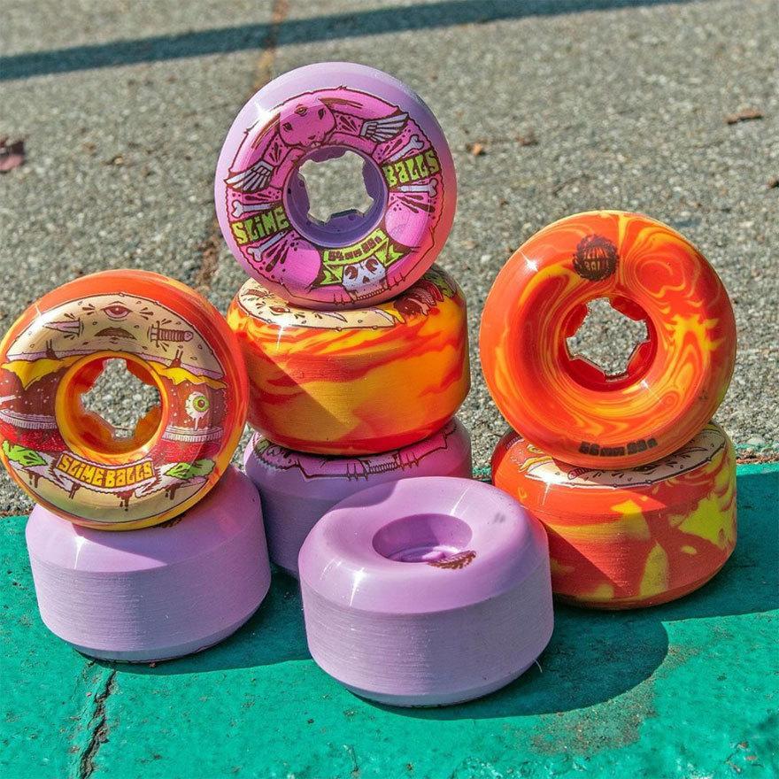 Slime Balls 55mm 95A スケートボードウィール 4個セット Amazon | Slime Balls Santa Cruz スケートボードホイール 53mm