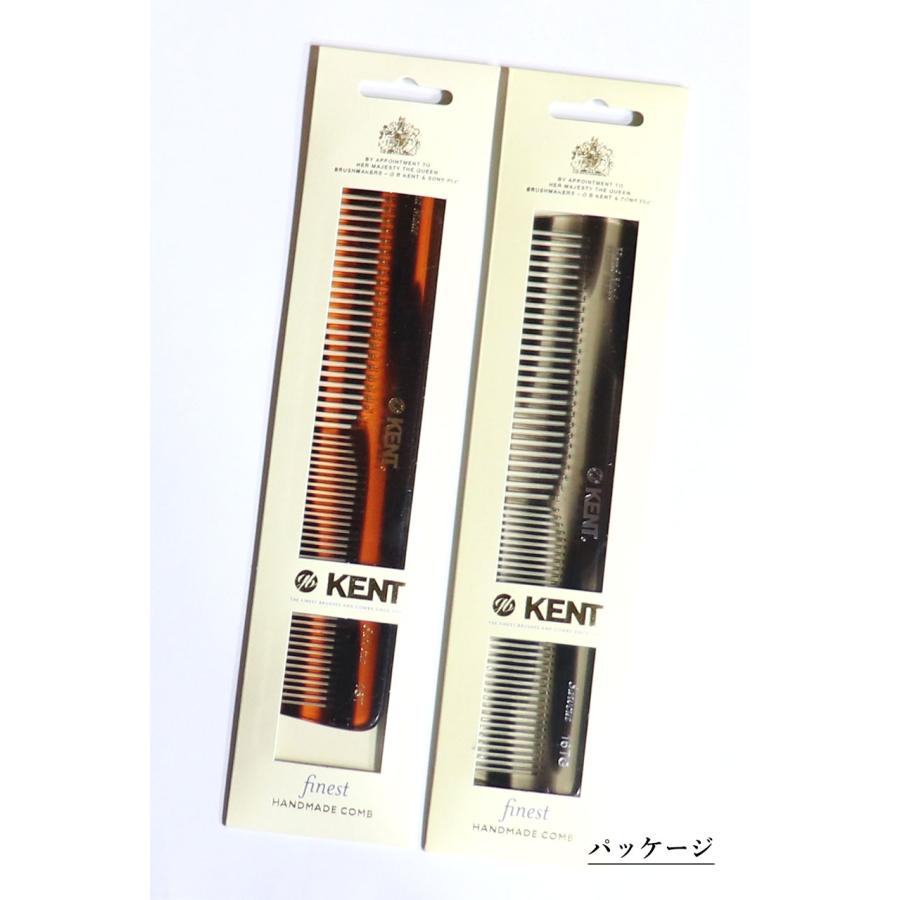 KENT（ケント） コーム メンズ 高級 櫛 くし クシ 両歯 バーバー 美容師 おしゃれ スタイリング ハンドメイド 16T/16TG ...