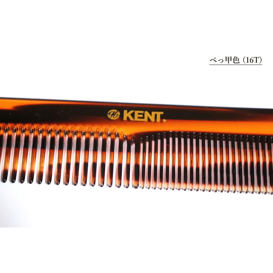 KENT（ケント） コーム メンズ 高級 櫛 くし クシ 両歯 バーバー 美容師 おしゃれ スタイリング ハンドメイド 16T/16TG ...