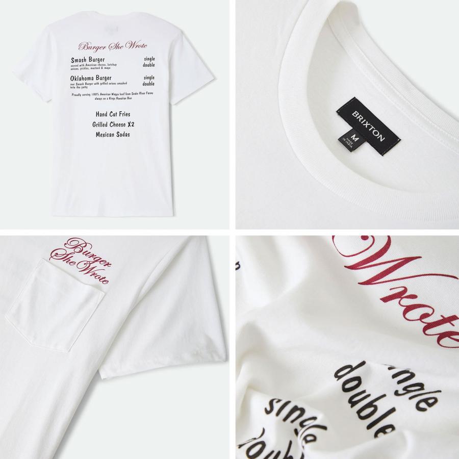 BRIXTON ブリクストン BURGER SHE WROTE POCKET TEE Tシャツ ポケット付き メンズ ポケT アメカジ スケボー スケートボード ストリート ブランド ハンバーガー | BRIXTON | 14