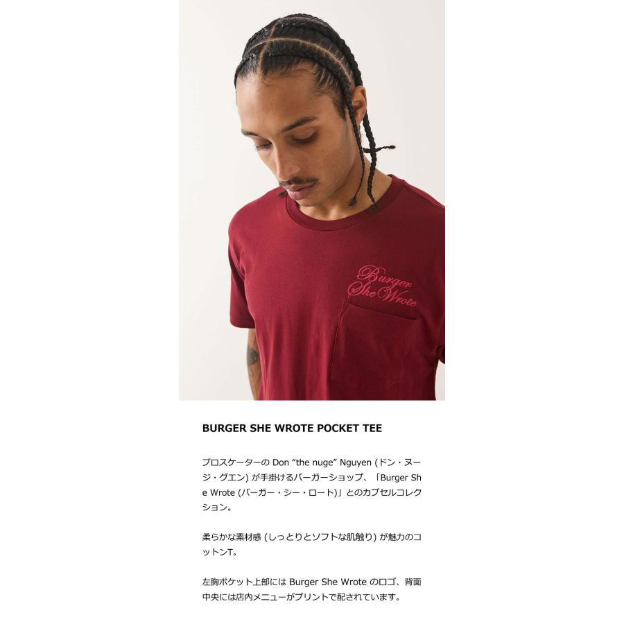 BRIXTON ブリクストン BURGER SHE WROTE POCKET TEE Tシャツ ポケット付き メンズ ポケT アメカジ スケボー スケートボード ストリート ブランド ハンバーガー | BRIXTON | 04