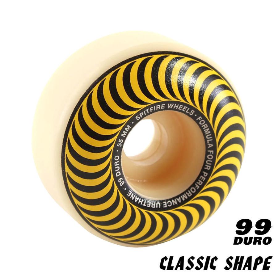 スピットファイア ウィール f4 55mm クラシック ハード スケボー スケートボード SPITFIRE WHEELS FORMULA FOUR CLASSIC 99DURO｜oss