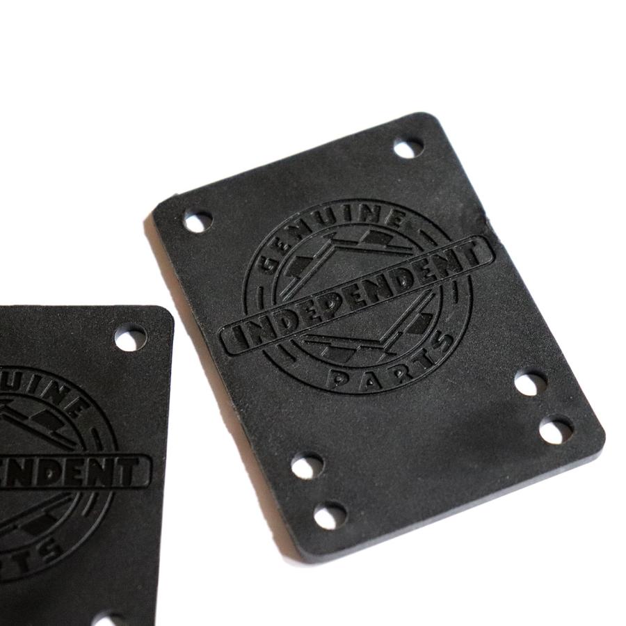 INDEPENDENT TRUCKS (インディペンデント) SHOCK PADS スケートボード スケボー ショックパッド ライザーパッド スペースパッド ゴム製 1/8inch 黒 2枚入り | INDEPENDENT TRUCK COMPNY | 04