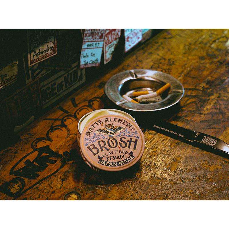 BROSH（ブロッシュ） BROSH CLAY FIBER POMADE 120g ポマード レモン