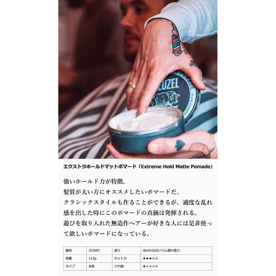 REUZEL (ルーゾー) EXTREME HOLD MATTE POMADE 113g ポマード REUZEL (ルーゾー) EXTREME HOLD MATTE POMADE 113g ポマード