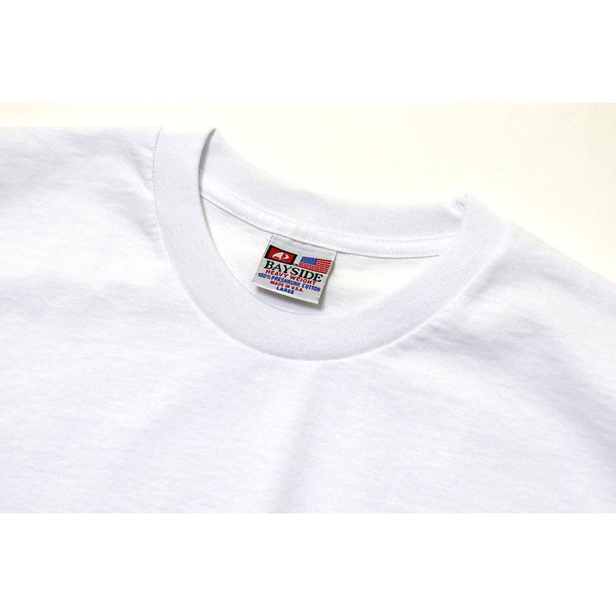 BAYSIDE (ベイサイド) MADE IN USA HEAVYWEIGHT 6.1 OZ. UNISEX CREW bayside tシャツ メンズ 半袖 ヘビーウェイト 厚手 usa 無地 白 | BAY SIDE | 08