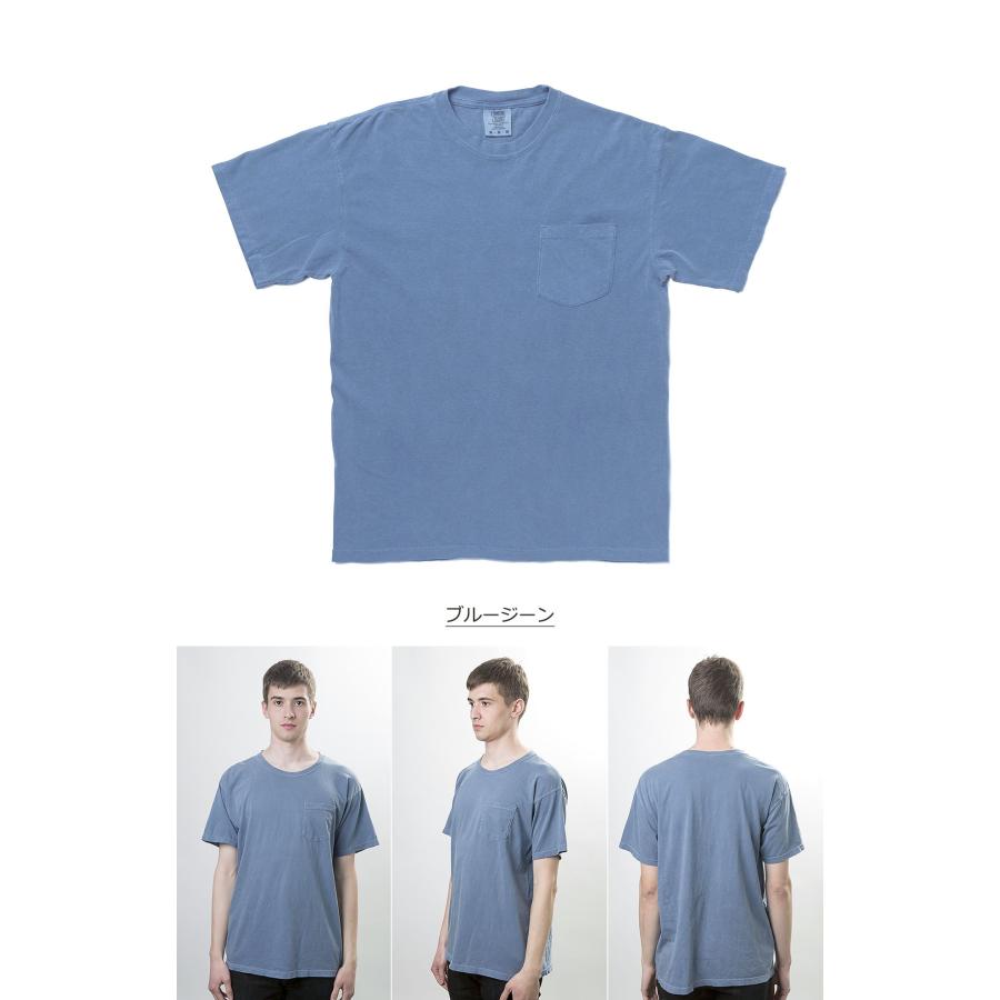 Comfort Colors (コンフォート カラーズ) Garment Dyed 6.1 oz Pocket Tee ポケT ポケット付き Tシャツ tシャツ メンズ 半袖 無地 ブランド ストリート 綿100% | COMFORT COLORS | 18