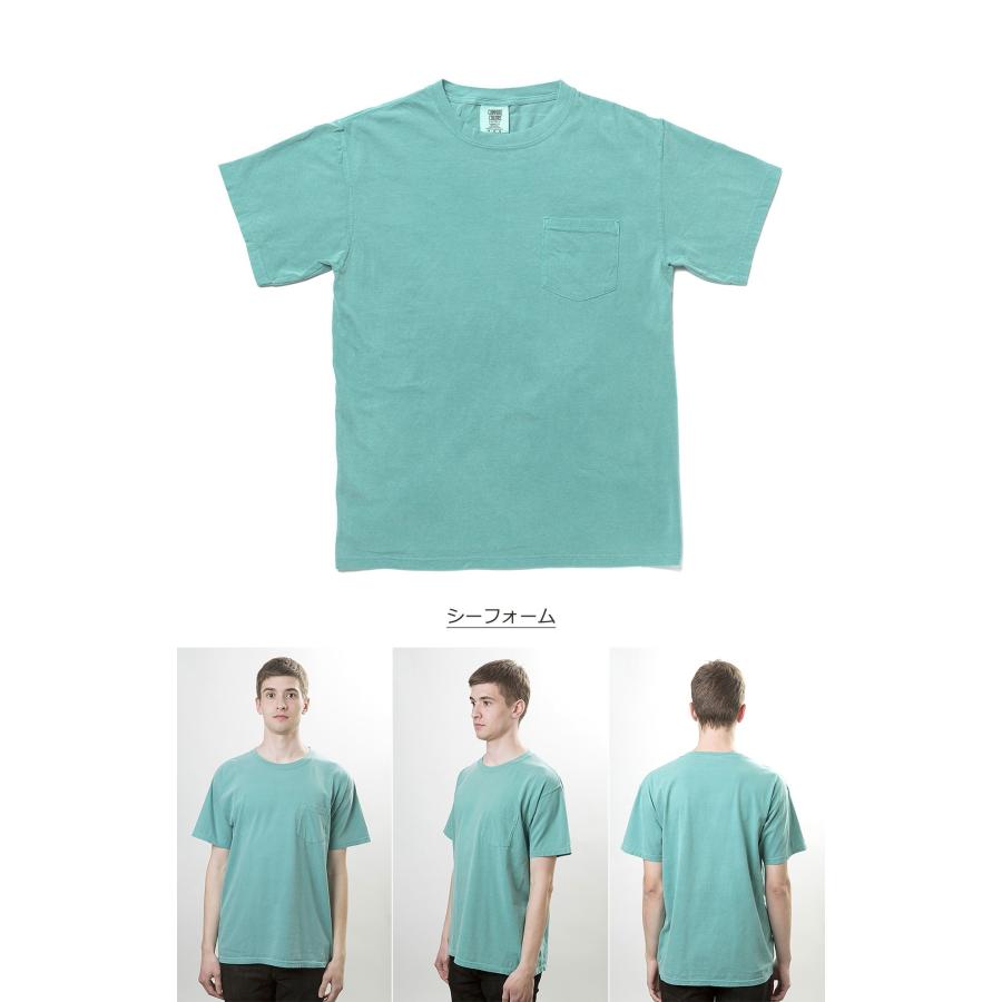 Comfort Colors (コンフォート カラーズ) Garment Dyed 6.1 oz Pocket Tee ポケT ポケット付き Tシャツ tシャツ メンズ 半袖 無地 ブランド ストリート 綿100% | COMFORT COLORS | 17