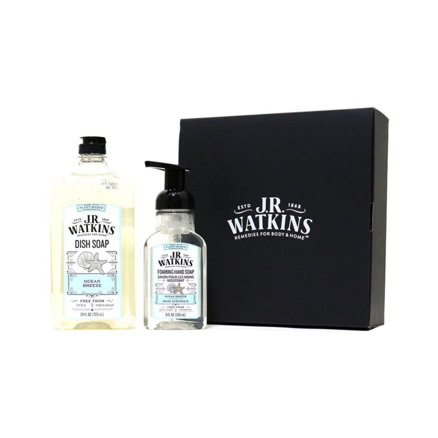 J.R. Watkins ジェイアールワトキンス ハンドソープ 泡タイプ 食器用洗剤 ギフトセット フォーミングハンド & ディッシュ オーシャンブリーズ | J.R.Watkins
