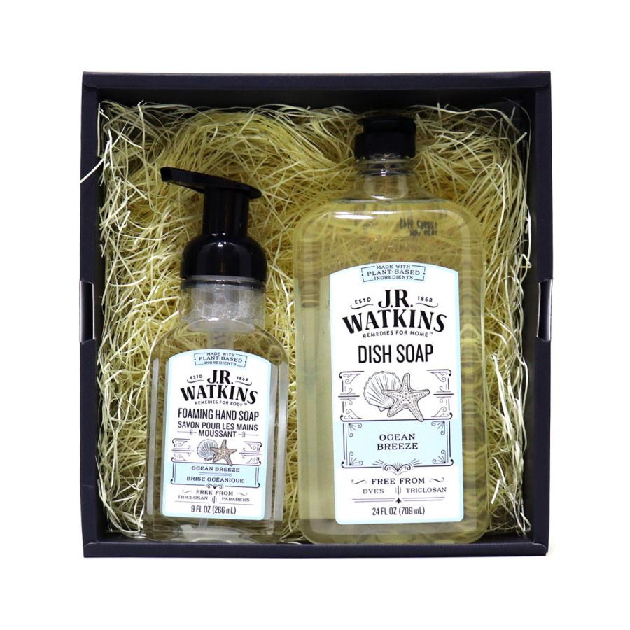 J.R. Watkins ジェイアールワトキンス ハンドソープ 泡タイプ 食器用洗剤 ギフトセット フォーミングハンド & ディッシュ オーシャンブリーズ | J.R.Watkins | 01