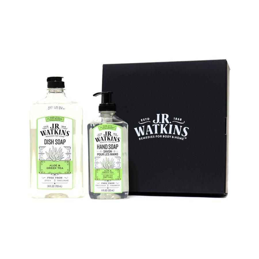 ジェイアールワトキンス ハンドソープ 食器用洗剤 J.R. Watkins ギフトセット ハンド & ディッシュ アロエ & グリーンティ | J.R.Watkins