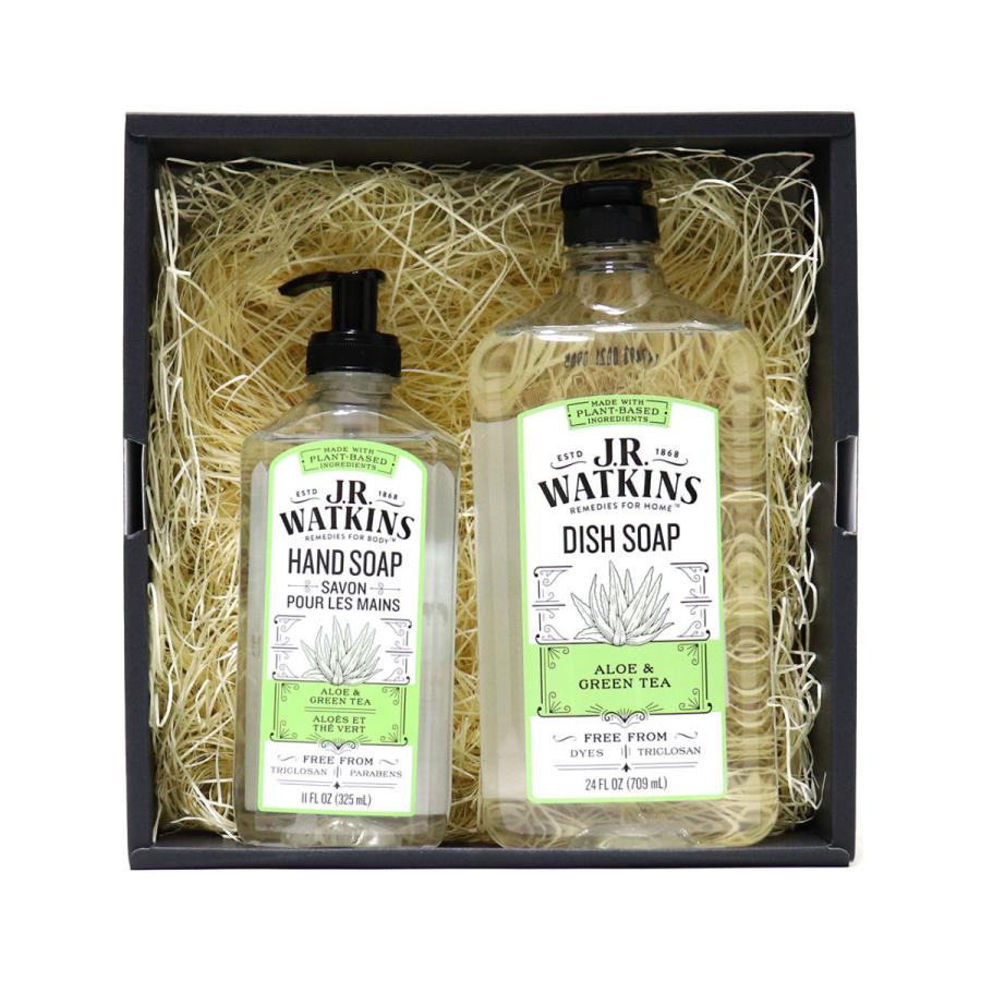 ジェイアールワトキンス ハンドソープ 食器用洗剤 J.R. Watkins ギフトセット ハンド & ディッシュ アロエ & グリーンティ | J.R.Watkins | 01