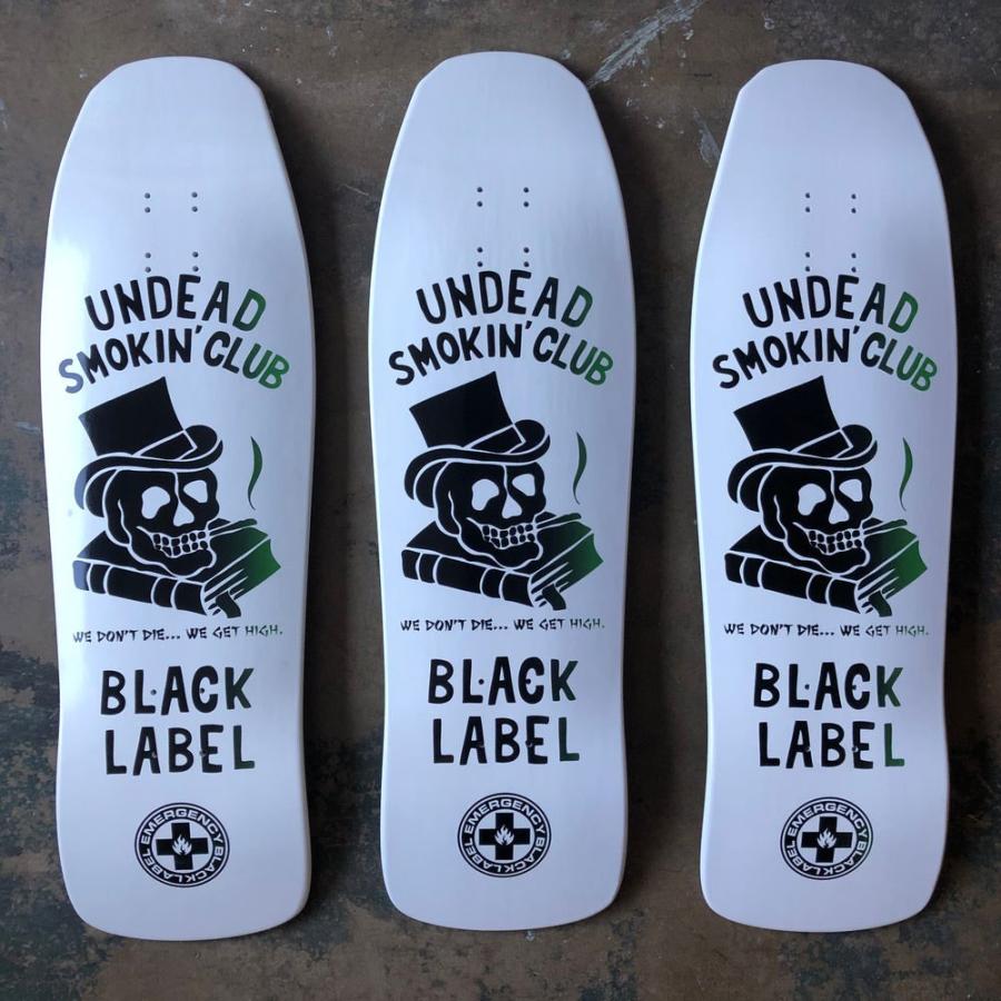 Black Label ブラックレーベル スケートボード スケボー デッキ ブランド Undead Smoking Club 9 5 X 31 5 White Dip Deck Blacklabel 02 Oss 通販 Yahoo ショッピング