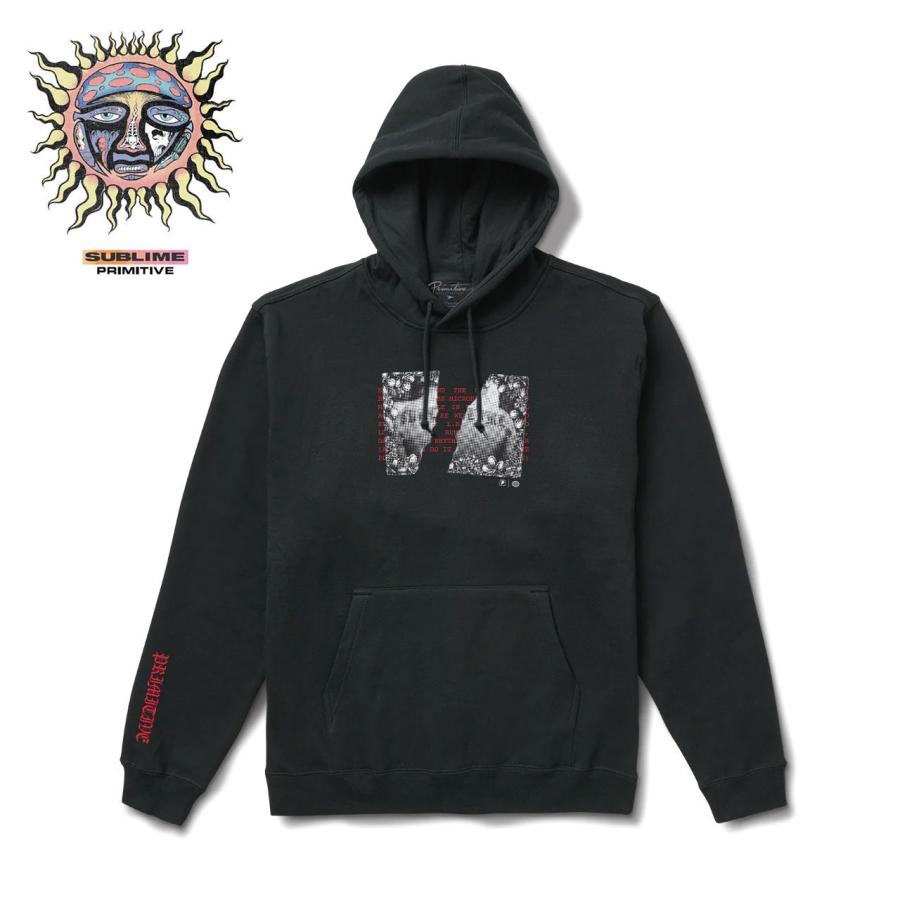 PRIMITIVE × SUBLIME RHYTHM HOOD primitive skate プリミティブ パーカー メンズ スケボー ブランド Sublime サブライム ストリート 黒 厚手 | PRIMITIVE