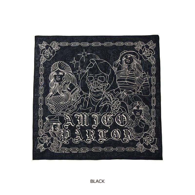 RADIALL（ラディアル） Amigo Parlor BANDANA バンダナ おしゃれ 黒