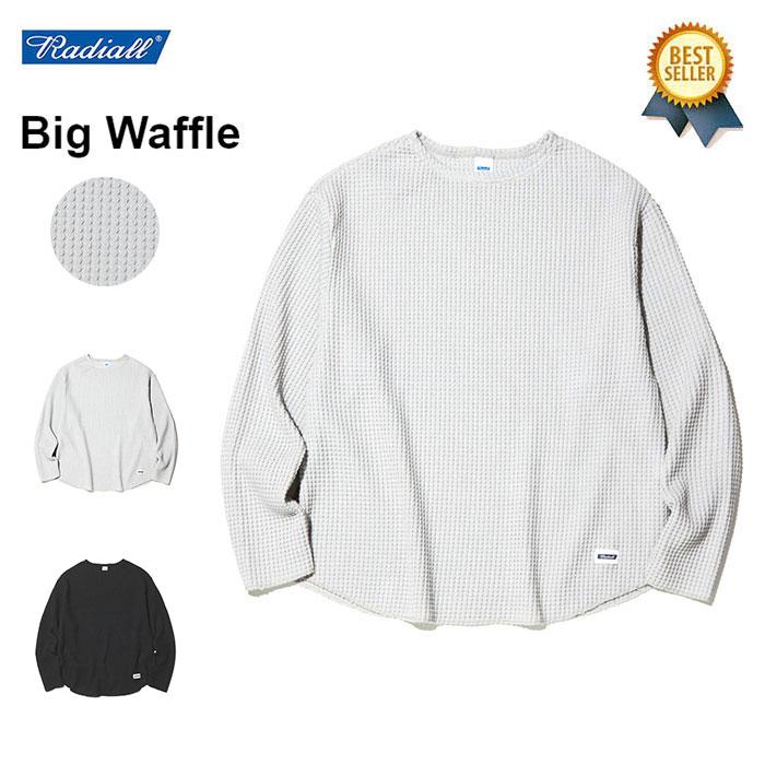 【新品未使用】RADIALL ラディアル ビッグワッフルボートネックT　Lサイズ RADIALL (ラディアル) Big Waffle BOAT NECK T-SHIRT L/S