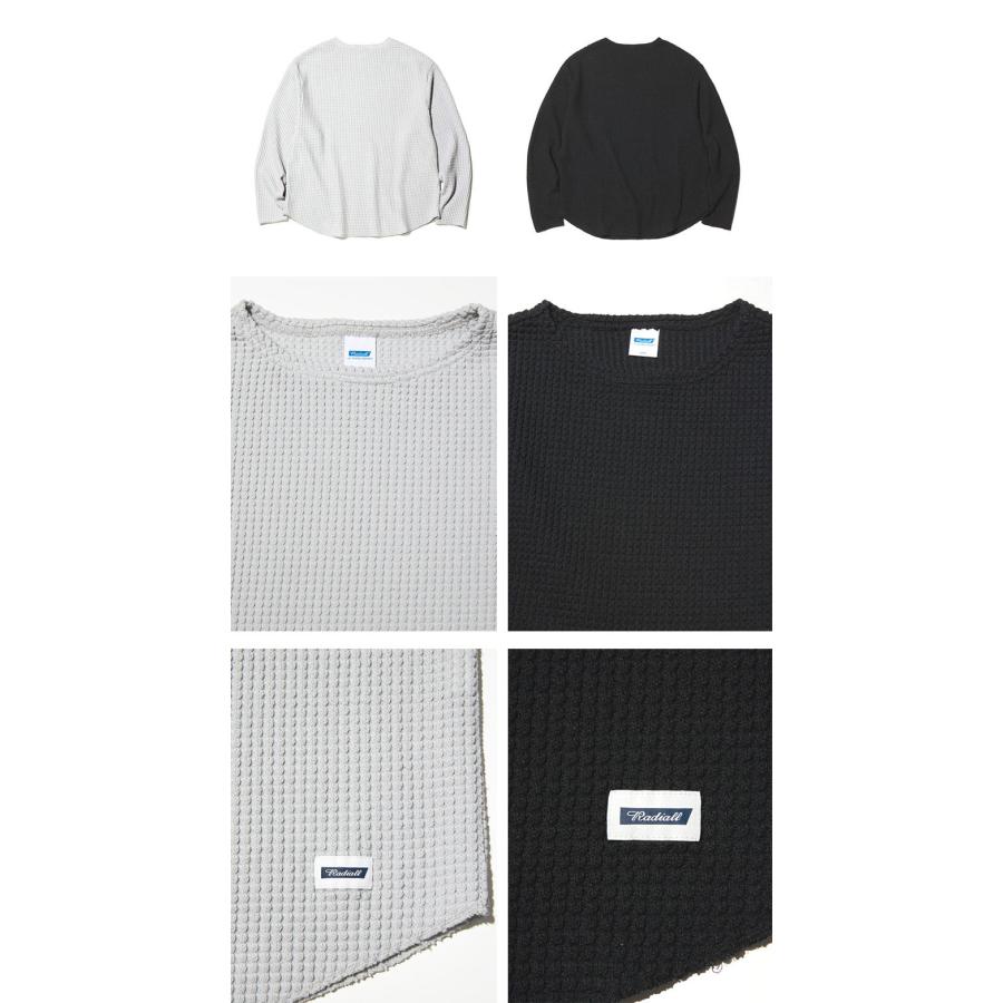 【新品未使用】RADIALL ラディアル ビッグワッフルボートネックT　Lサイズ RADIALL (ラディアル) Big Waffle BOAT NECK T-SHIRT L/S