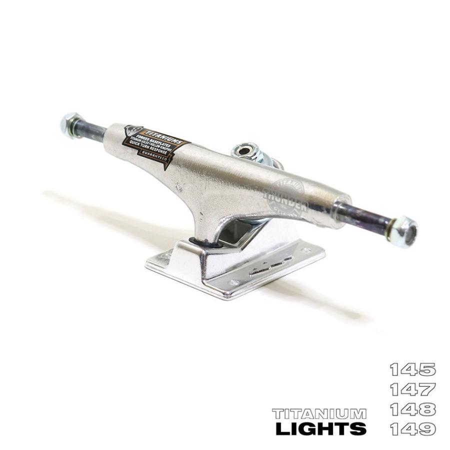 THUNDER TRUCKS サンダートラック ハイ チタン 正規輸入品 スケートボード スケボー 軽量 TITANIUM LIGHTS 3  POLISHED HI 145 147 148 149 : th-trk-titanium-3 : OSS - 通販 - Yahoo!ショッピング