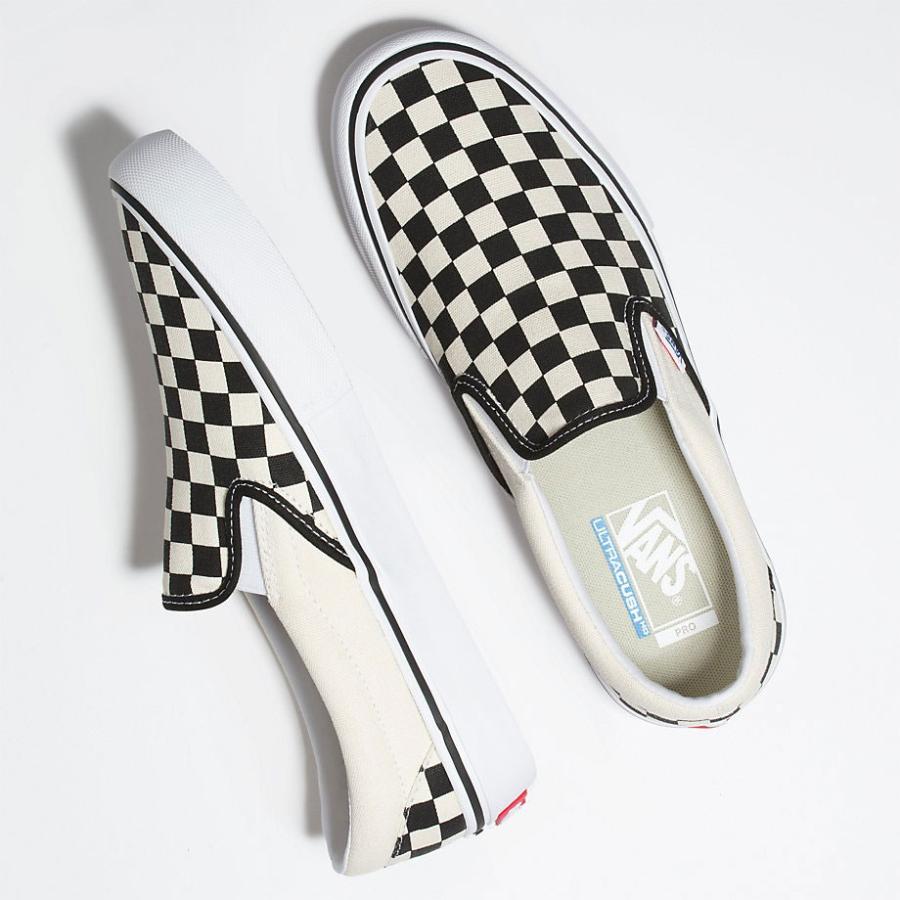 Vans スリッポン チェッカーボード バンズ スニーカー スリッポンプロ スケシュー スケートボードシューズ Slip On Pro Checkerboard Black White Vn0a347vapk Oss 通販 Yahoo ショッピング