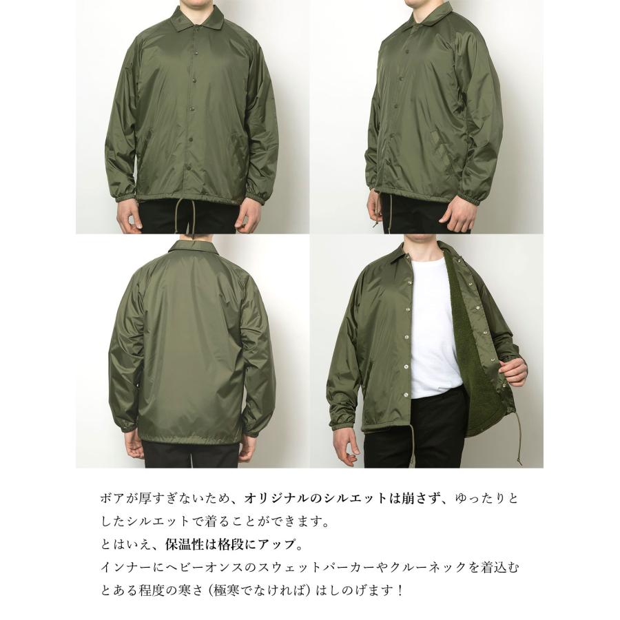 BEIMAR (ビーマー) Sherpa Lined Coaches Jacket Modern Fit コーチジャケット メンズ ボア バイク アメカジ ストリート スケボー 裏地 厚手 防寒 防水 無地 | BEIMAR | 06