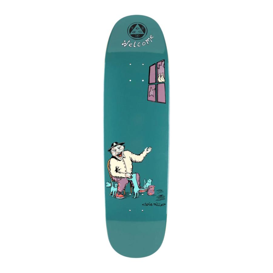 ウェルカム デッキ スケートボード スケボー Welcome Skateboards Chris Miller Bird Feeder Deep Teal 8 75 Welcome 04 Oss 通販 Yahoo ショッピング