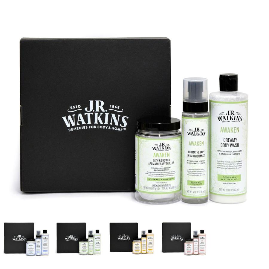 J.R. Watkins (ジェイアールワトキンス) ギフトセット ボディウォッシュ & シャワー用入浴剤 & 入浴剤 3点 お風呂 アロマ 乾燥肌 保湿 おしゃれ | J.R.Watkins
