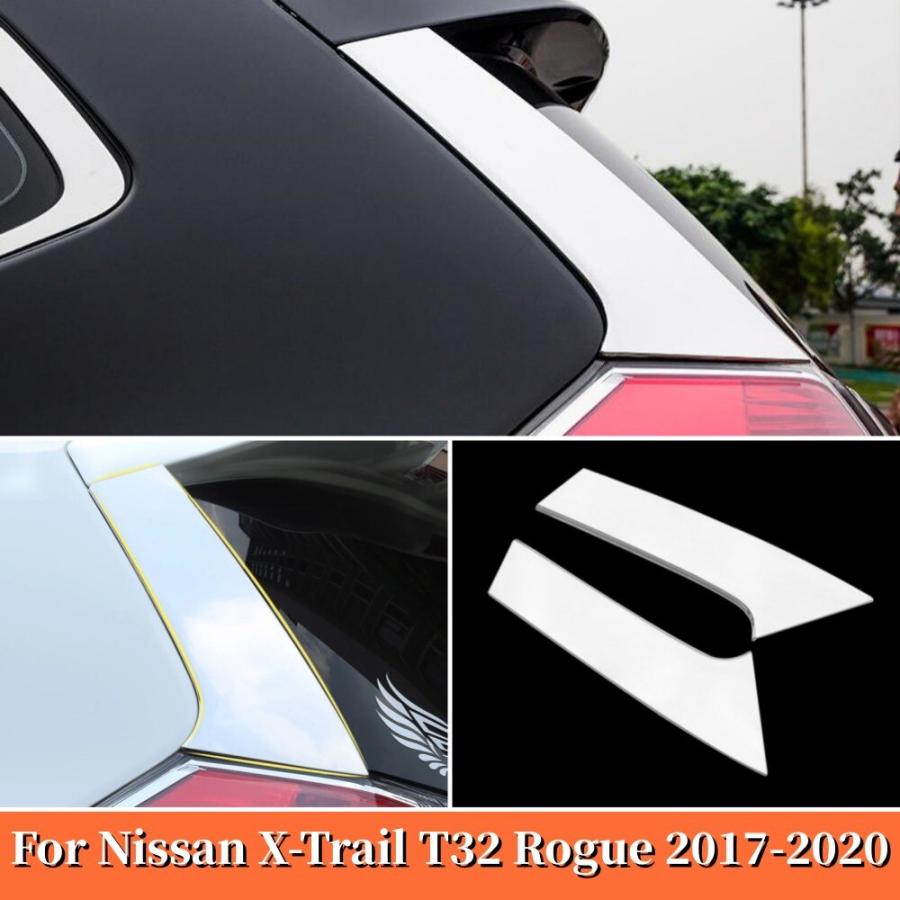 Stainless steel Accessories Car Rear Window Spoiler Side Pillar Post