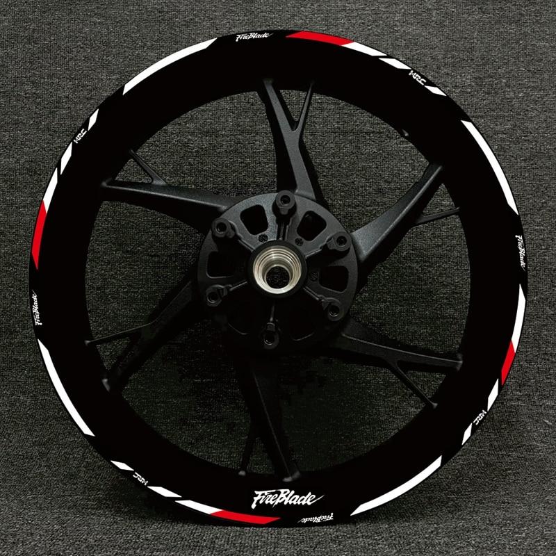 16 Sトリップs バイク ホイール Tire ステッカー Reflective Rim Tape デカール ホンダ HRC CBR