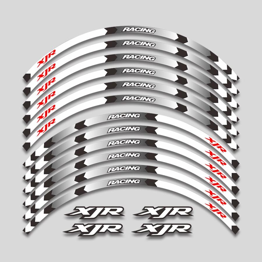 ヤマハ XJR 400 1200 1300 xjr400 xjr1200 xjr1300 17インチ バイク ステッカー Hub リフレクター