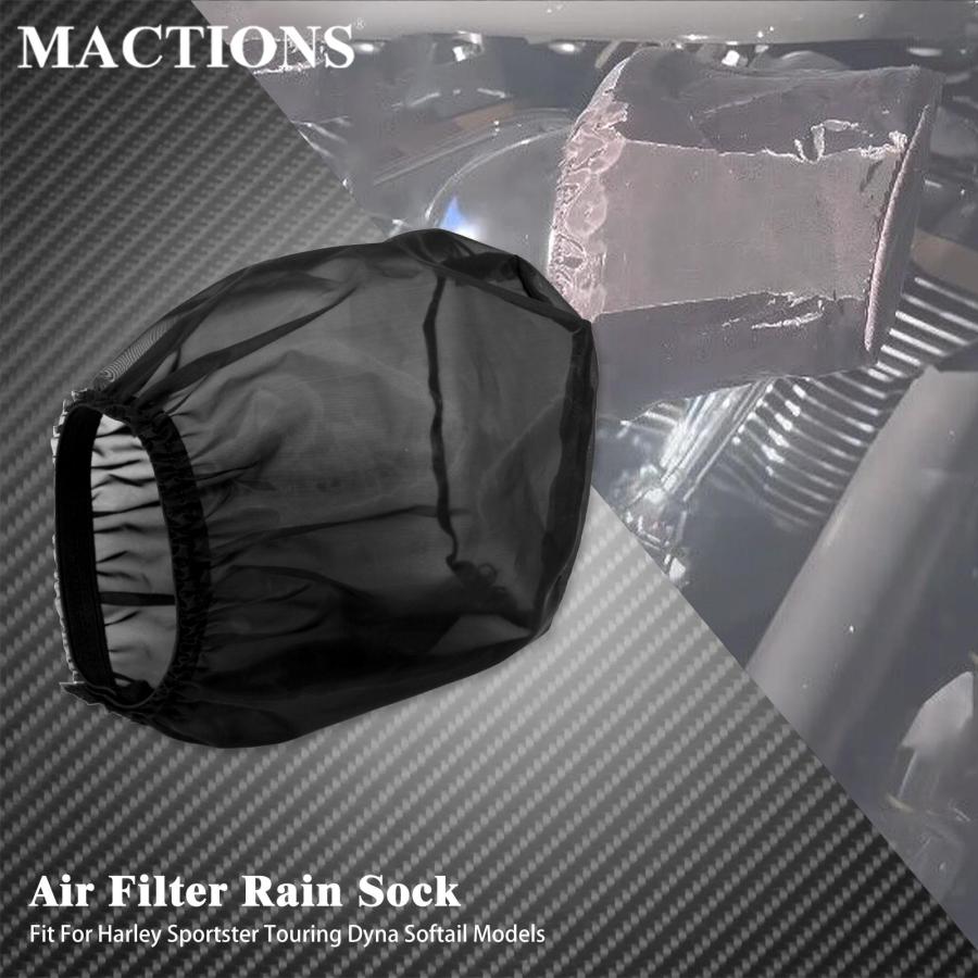 Motorcycle Air Cleaner Filter Rain Sock Waterproof Black Cover For