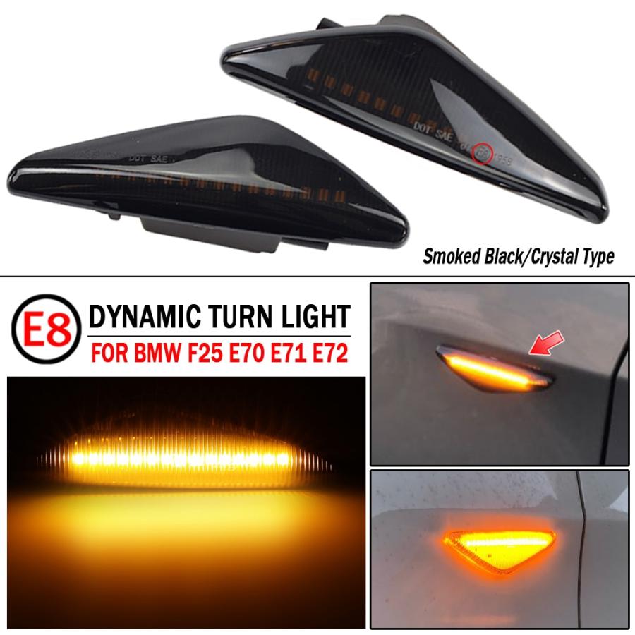 2pcs Led Dynamic Side Marker Turn Signal Light Sequential Blinker Light